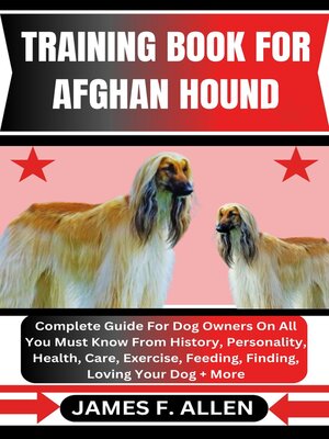 cover image of TRAINING BOOK FOR AFGHAN HOUND